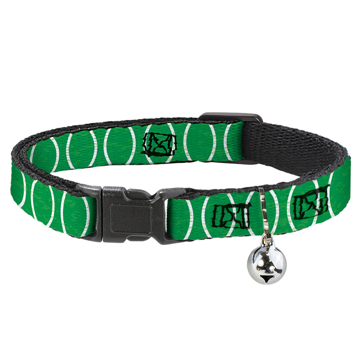 Cat Collar Breakaway - Rings Camo Neon Green White - Buckle-Down - Flyclothing LLC