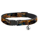 Cat Collar Breakaway - Cali License Plates Stacked Vintage - Buckle-Down - Flyclothing LLC
