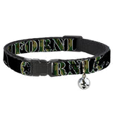 Cat Collar Breakaway - CALIFORNIA Bear Silhouette Black Camo Olive - Buckle-Down - Flyclothing LLC
