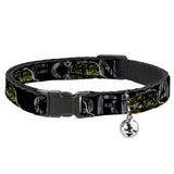 Cat Collar Breakaway - CALIFORNIA Flag Bear Black Camo Gray Camo Olive