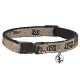 Cat Collar Breakaway - Desert Camo Tans Browns - Buckle-Down - Flyclothing LLC