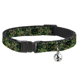 Cat Collar Breakaway - Camo Olive Black Skull Yard2 - Buckle-Down - Flyclothing LLC