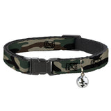 Breakaway Cat Collar with Bell - Camo Olive3