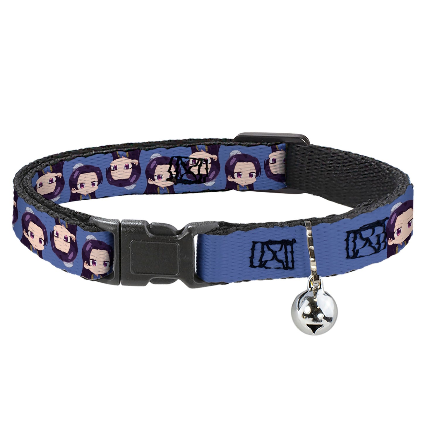 Breakaway Cat Collar with Bell - The Apothecary Diaries Chibi Jinshi Flip Pose Blue