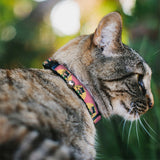 Breakaway Cat Collar with Bell - The Apothecary Diaries Chibi Maomao Cat Pose Pink/Yellow
