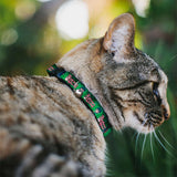 Breakaway Cat Collar with Bell - THE APOTHECARY DIARIES Maomao Grinding Pose and Title Logo Greens