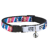 Breakaway Cat Collar with Bell - The Apothecary Diaries Gyokuyo and Lihua Pose Blocks White/Pink/Blue