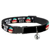 Breakaway Cat Collar with Bell - South Park Cartman Pants KISS MY ASS Pose Black/White