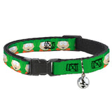 Breakaway Cat Collar with Bell - South Park Kyle Expressions Greens - Buckle-Down - Flyclothing LLC