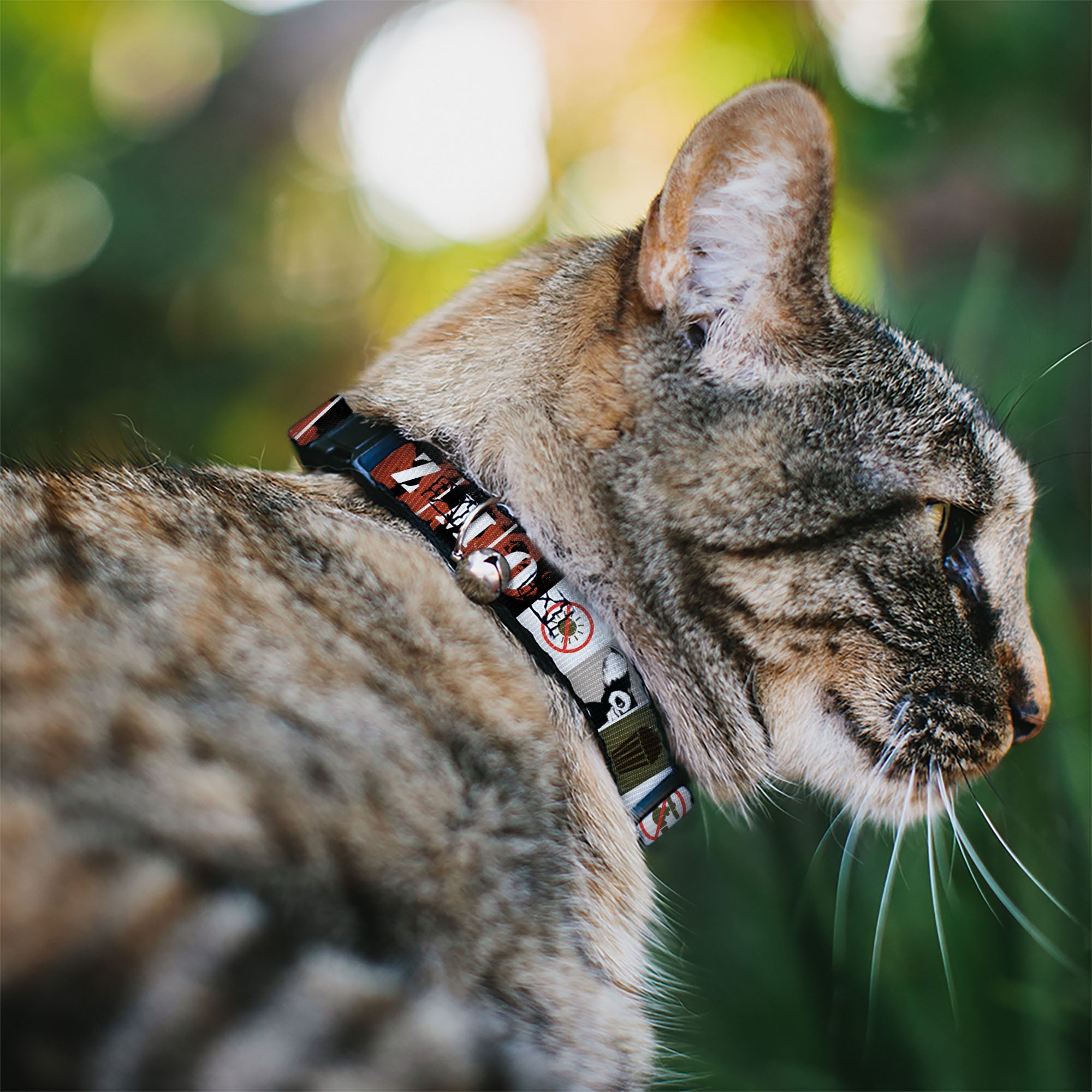 Cat Collar Breakaway - Gremlins GIZMO Poses Rules Blocks Red Greens Grays White