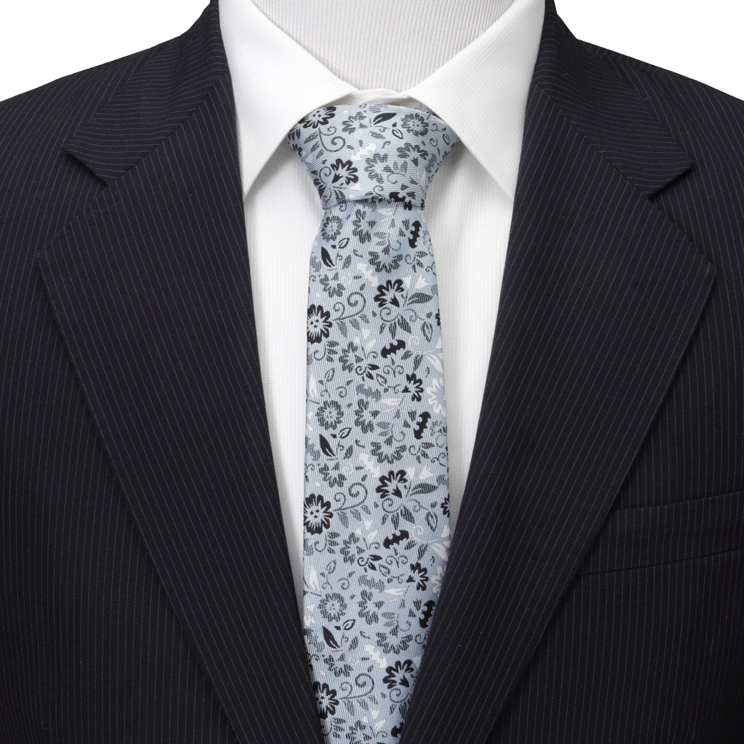 DC Batman Patterned Floral Blue Men's Tie - Cufflinks.com - Flyclothing LLC