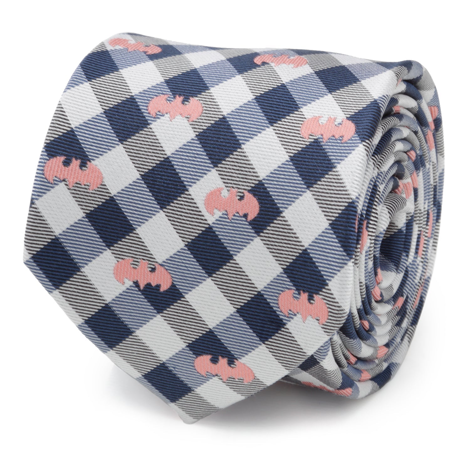 DC Batman Plaid Navy Men's Tie - Cufflinks.com - Flyclothing LLC