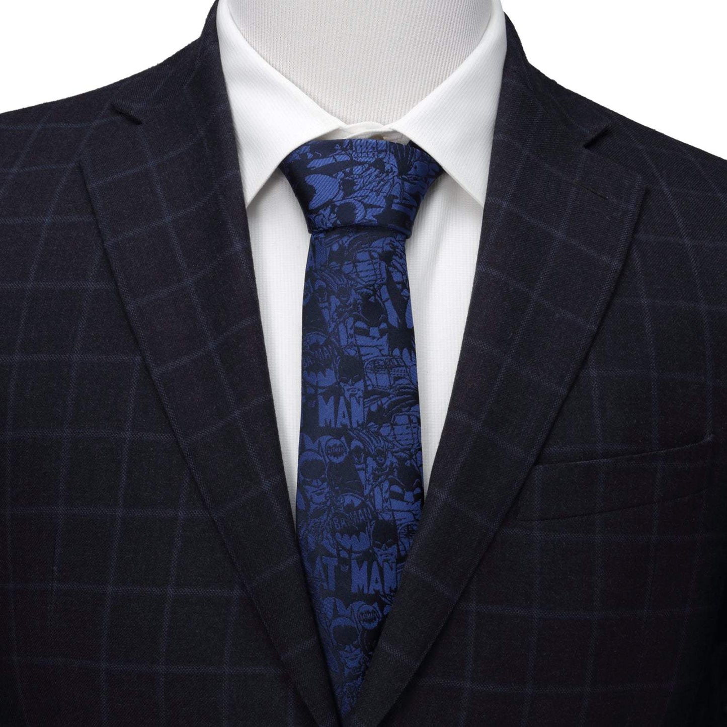 DC Batman Comic Blue Tie - Cufflinks.com - Flyclothing LLC