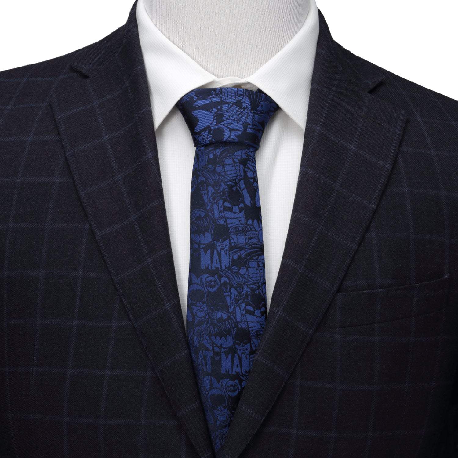 DC Batman Comic Blue Tie - Cufflinks.com - Flyclothing LLC