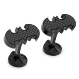 DC Batman Stainless Steel Carbon Fiber Cufflinks - Cufflinks.com - Flyclothing LLC