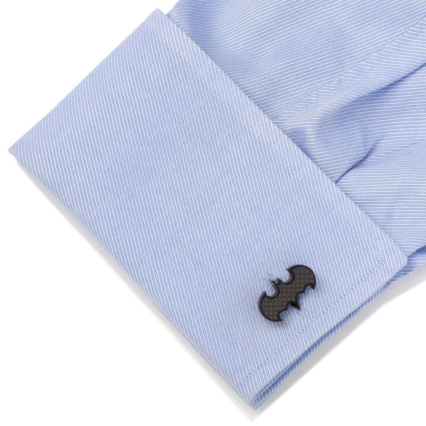 DC Batman Stainless Steel Carbon Fiber Cufflinks - Cufflinks.com - Flyclothing LLC