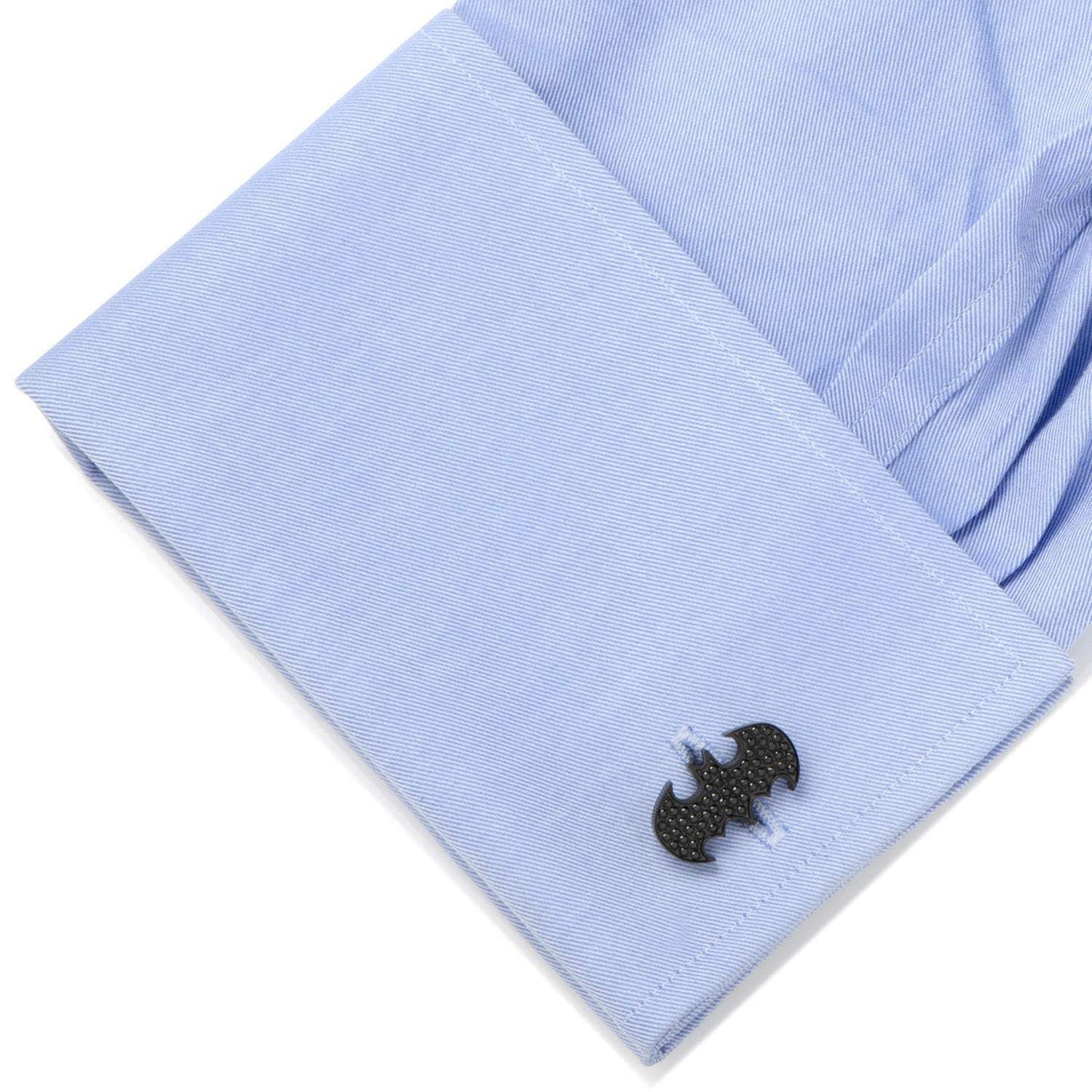 DC Batman Stainless Steel Black Pave Crystal Cufflinks - Cufflinks.com - Flyclothing LLC