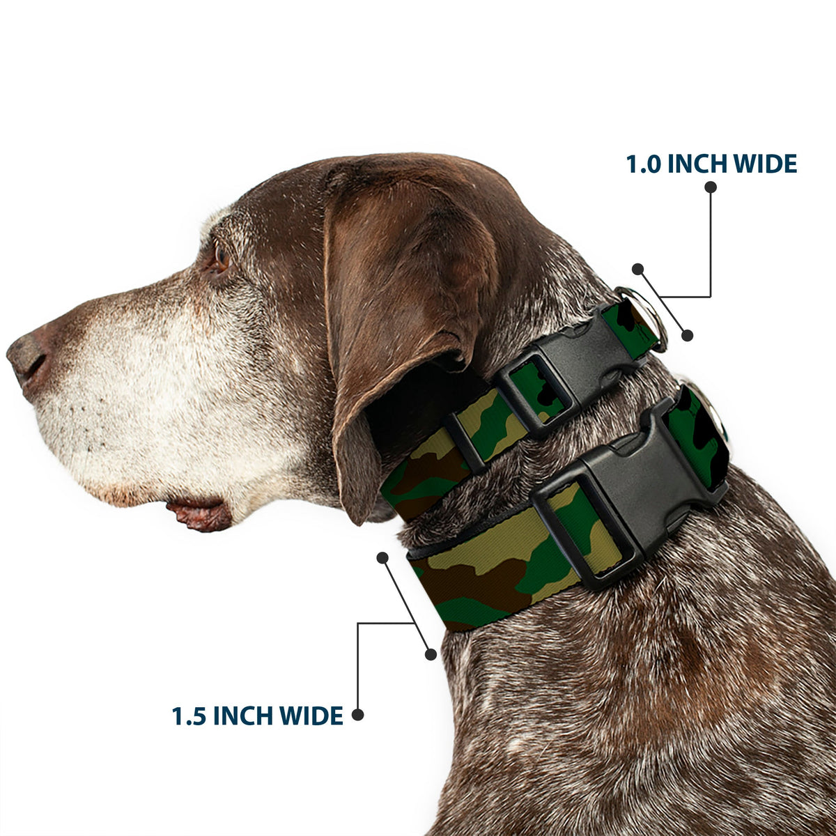 Plastic Clip Collar - Camo Olive