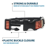 Plastic Clip Collar - American Flag Weathered Color Repeat - Buckle-Down - Flyclothing LLC