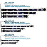 Plastic Clip Collar - American Flag Vivid Stars CLOSE-UP Blue/White