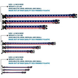 Plastic Clip Collar - Americana Stars & Stripes2 Blue/White/Red/White - Buckle-Down - Flyclothing LLC