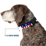 Plastic Clip Collar - Americana Stars & Stripes2 Blue/White/Red/White - Buckle-Down - Flyclothing LLC