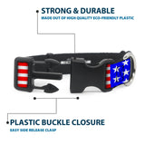 Plastic Clip Collar - Americana Stars & Stripes3 Red/White/Blue - Buckle-Down - Flyclothing LLC
