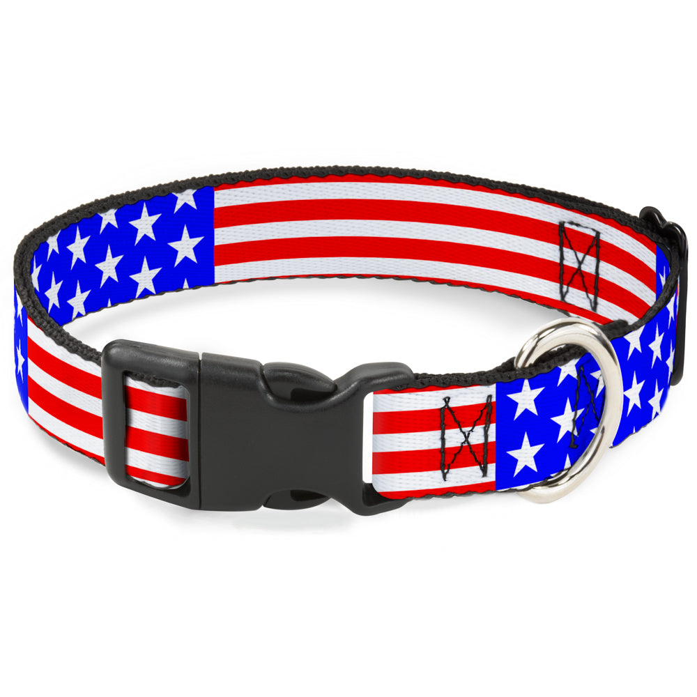 Plastic Clip Collar - Americana Stars & Stripes3 Red/White/Blue - Buckle-Down - Flyclothing LLC