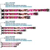 Plastic Clip Collar - Camo Pink