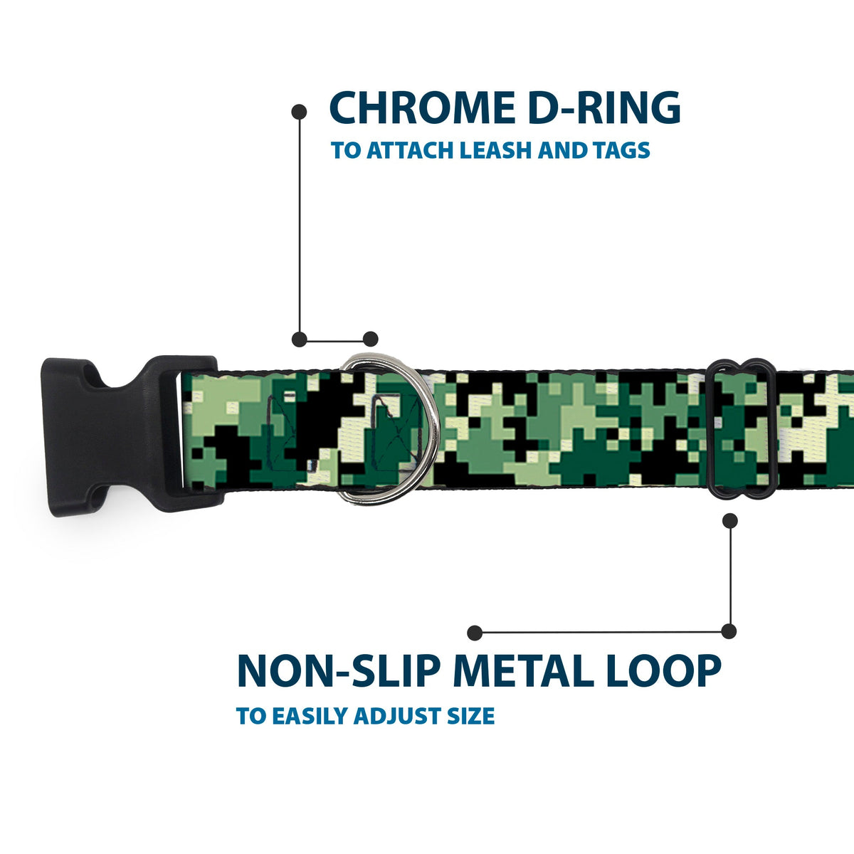 Plastic Clip Collar - Digital Camo