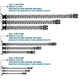 Plastic Clip Collar - Diagonal Handlebar Mustaches White/Black - Buckle-Down - Flyclothing LLC