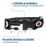 Plastic Clip Collar - Eyeballs Black/Multi Color
