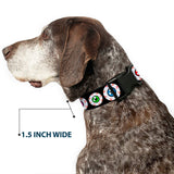 Plastic Clip Collar - Eyeballs Black/Multi Color - Buckle-Down - Flyclothing LLC