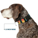 Plastic Clip Collar - Geometric8 Charcoal/Orange/Gold/Blue - Buckle-Down - Flyclothing LLC