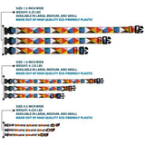 Plastic Clip Collar - Geometric Triangle Blocks Multi Color - Buckle-Down - Flyclothing LLC