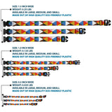 Plastic Clip Collar - Geometric Triangle Blocks Multi Color