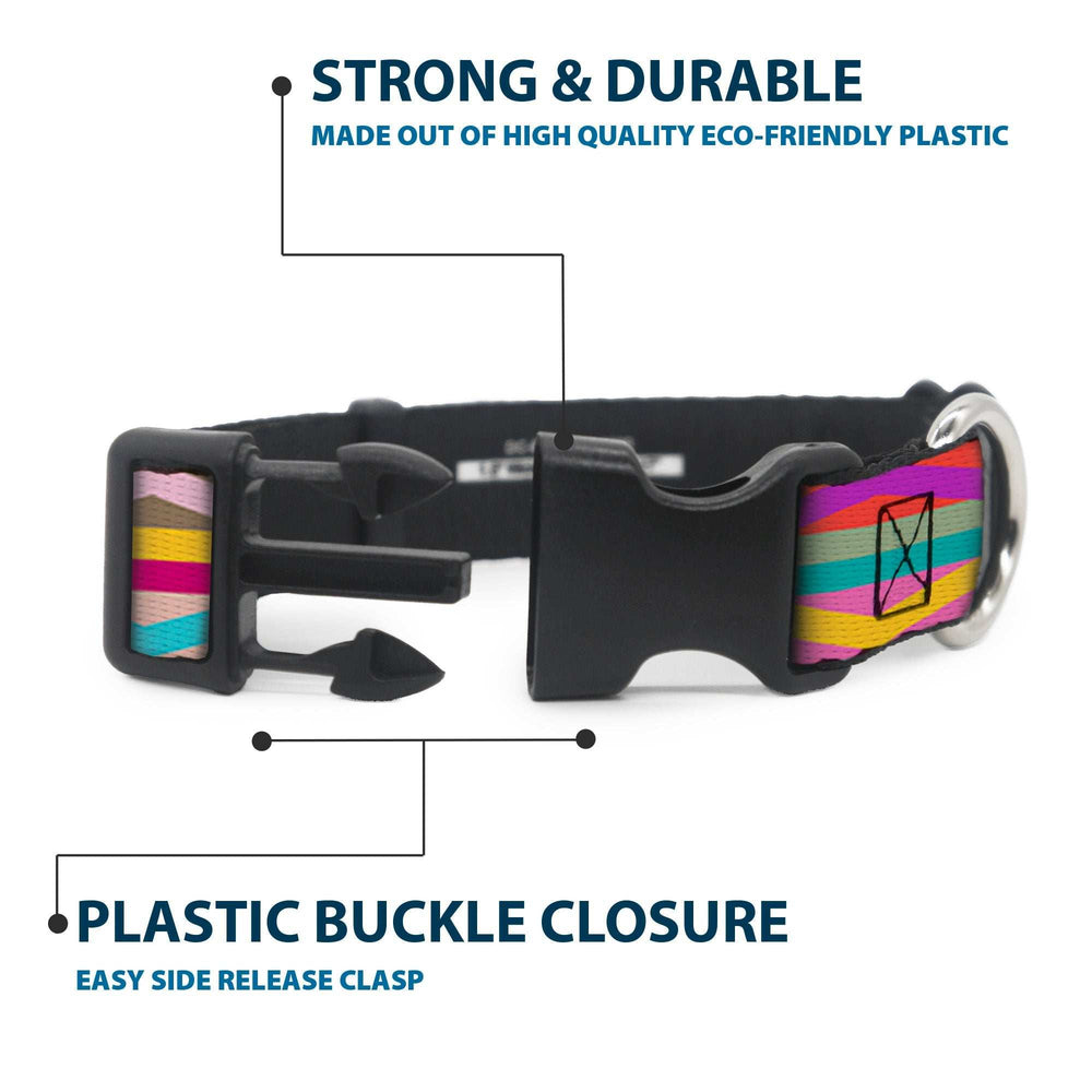 Plastic Clip Collar - Geometric10 Multi Color - Buckle-Down - Flyclothing LLC