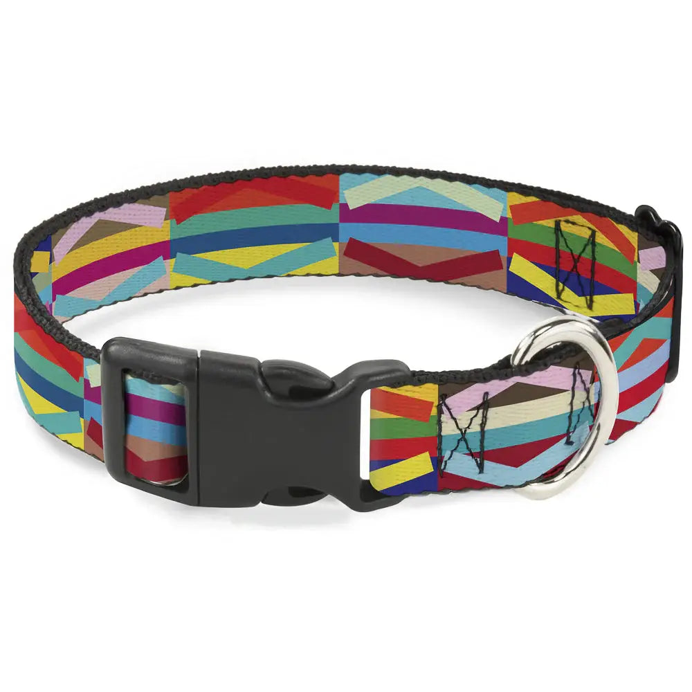 Plastic Clip Collar - Geometric10 Multi Color - Buckle-Down - Flyclothing LLC