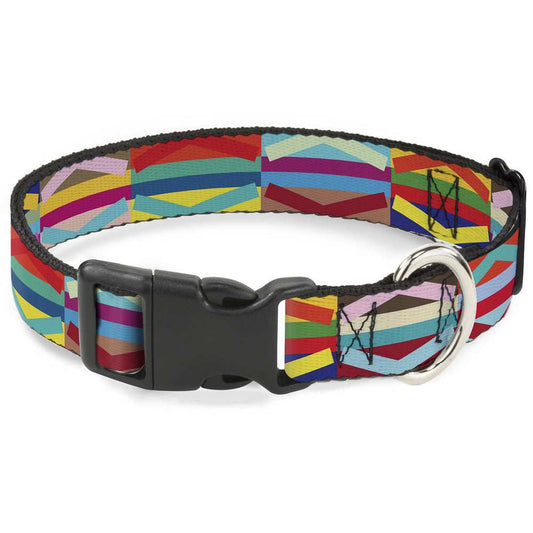 Plastic Clip Collar - Geometric10 Multi Color - Buckle-Down - Flyclothing LLC