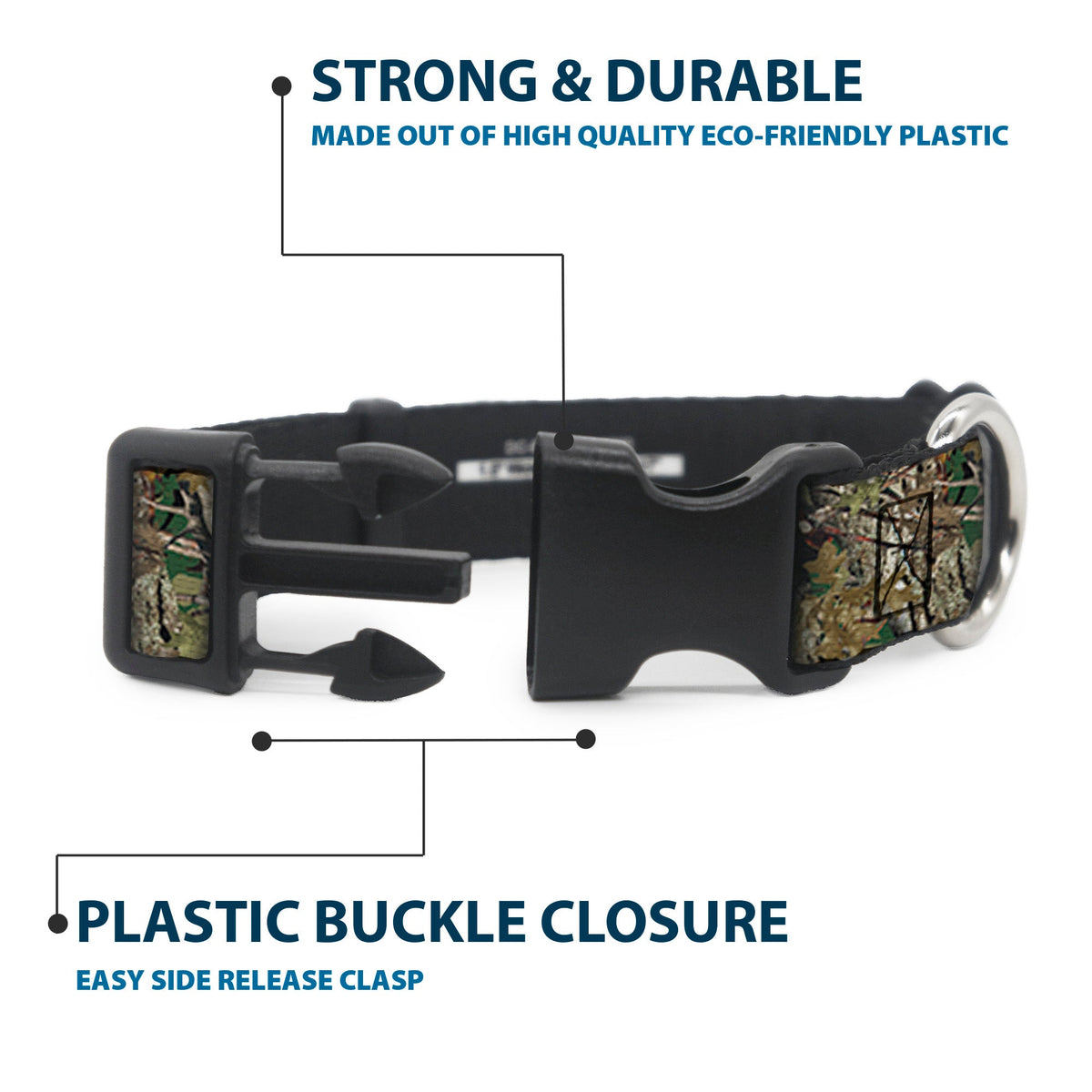Plastic Clip Collar - Hunting Camo - Buckle-Down - Flyclothing LLC