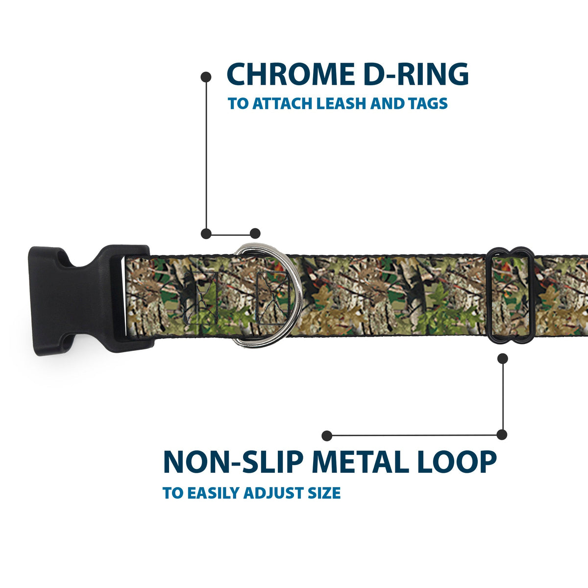 Plastic Clip Collar - Hunting Camo - Buckle-Down - Flyclothing LLC