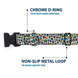 Plastic Clip Collar - Leopard White/Multi Color - Buckle-Down - Flyclothing LLC
