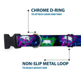 Plastic Clip Collar - Laser Eye Cats in Space - Buckle-Down - Flyclothing LLC