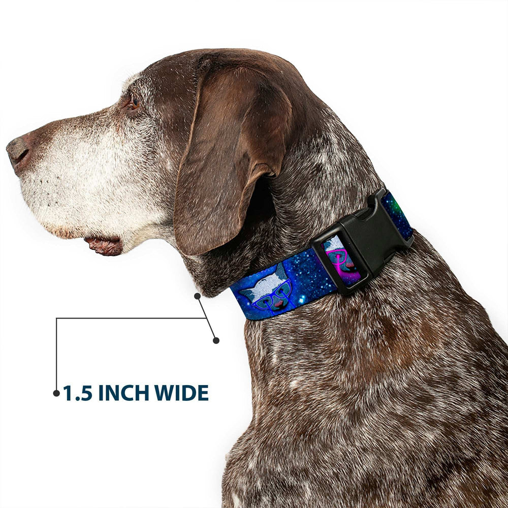 Plastic Clip Collar - Laser Eye Cats in Space - Buckle-Down - Flyclothing LLC