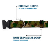 Plastic Clip Collar - Leaf Camo Browns/Greens/Black
