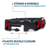 Plastic Clip Collar - Peace Dots Black/Fuchsia - Buckle-Down - Flyclothing LLC