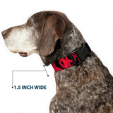 Plastic Clip Collar - Peace Dots Black/Fuchsia - Buckle-Down - Flyclothing LLC