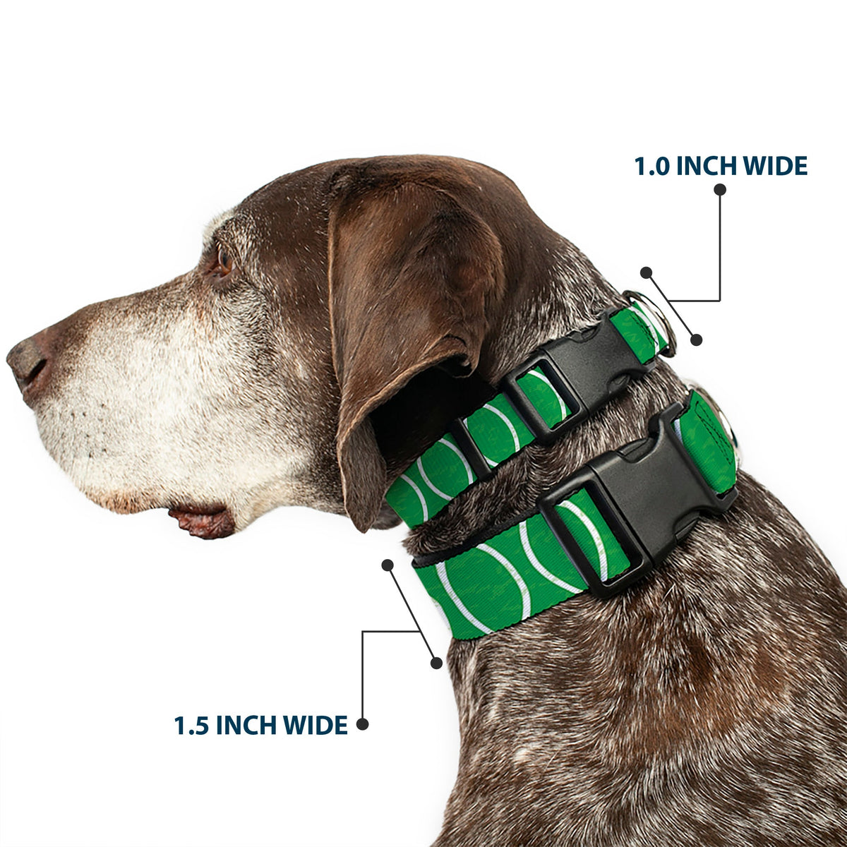 Plastic Clip Collar - Rings Camo Neon Green/White