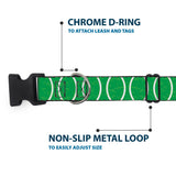 Plastic Clip Collar - Rings Camo Neon Green/White