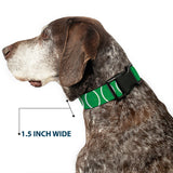Plastic Clip Collar - Rings Camo Neon Green/White